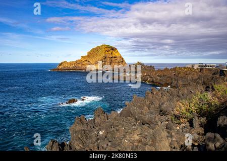 Municipalité de Porto Moniz sur l'île de Madère Banque D'Images