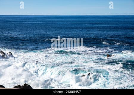 Municipalité de Porto Moniz sur l'île de Madère Banque D'Images