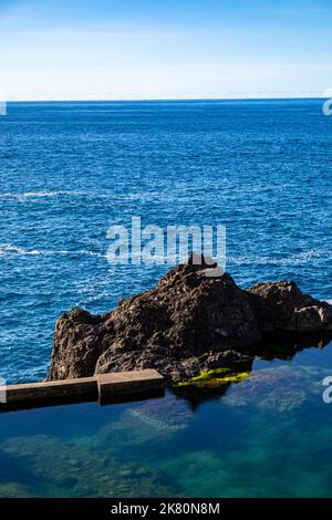 Municipalité de Porto Moniz sur l'île de Madère Banque D'Images