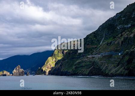 Municipalité de Porto Moniz sur l'île de Madère Banque D'Images
