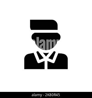 avatar nom de profil plat icône, logo, illustration vectorielle silhoutte humaine sur fond blanc isolé. Illustration de Vecteur