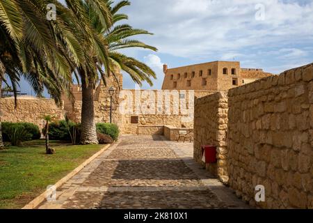 Forteresse de Melilla. Architecture traditionnelle à Old Melilla, Melilla est une enclave espagnole située en Afrique, à la frontière du Maroc. Banque D'Images