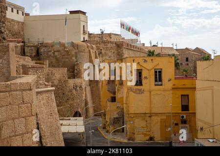 Forteresse de Melilla. Architecture traditionnelle à Old Melilla, Melilla est une enclave espagnole située en Afrique, à la frontière du Maroc. Banque D'Images