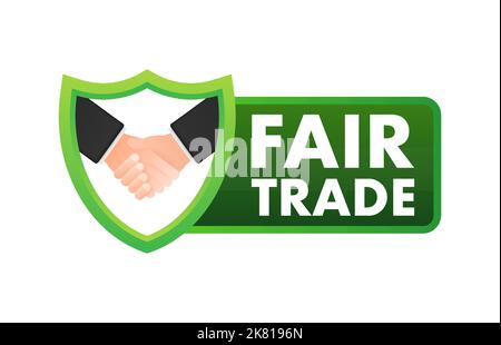 Icône du commerce équitable, étiquette. Partenariat et réseautage professionnels. Illustration du stock vectoriel Illustration de Vecteur