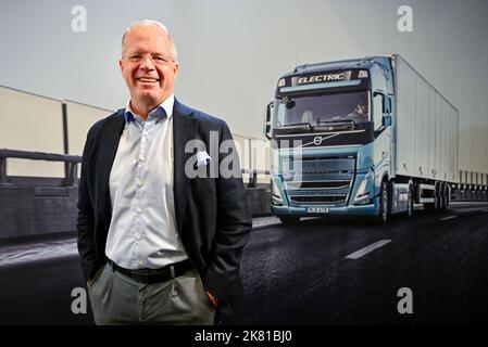 Stockholm, Suède. 20th octobre 2022. Le président et chef de la direction de la multinationale suédoise AB Volvo Martin Lundstedt a photographié lors d'une interview sur les résultats du troisième trimestre de la société, à Stockholm, en Suède, le 20 octobre 2022. Photo: Jonas Ekstromer/ TT/ code 10030 crédit: TT News Agency/Alay Live News Banque D'Images