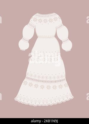 Robe boho pour femme Illustration de Vecteur