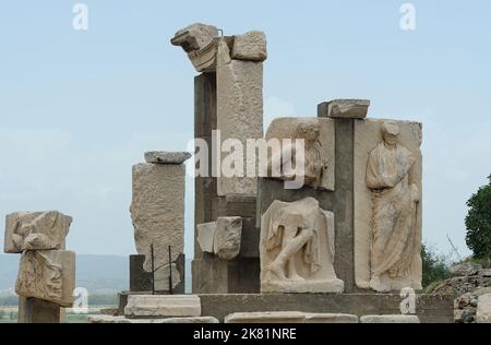 Groupe Polyphemus statues de la Fontaine Pollio d'Éphèse, Turquie Banque D'Images