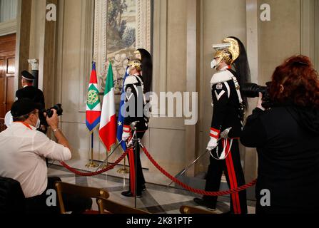 Rome, Italie. 20th octobre 2022. Rome, première journée de consultations au Quirinale pour la formation du nouveau gouvernement. Photo : crédit : Agence photo indépendante/Alamy Live News Banque D'Images