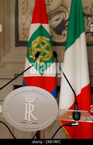 Rome, Italie. 20th octobre 2022. Rome, première journée de consultations au Quirinale pour la formation du nouveau gouvernement. Photo : crédit : Agence photo indépendante/Alamy Live News Banque D'Images