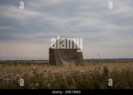 Un « miroir » concret des années d'entre-deux-guerres à Kilnsea, sur la côte du Yorkshire de l'est, au Royaume-Uni Banque D'Images