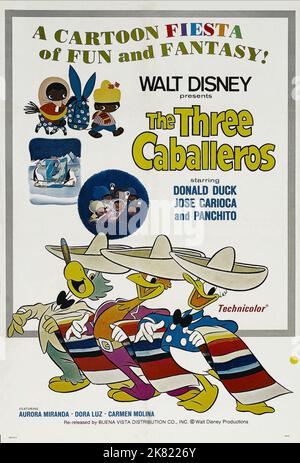 Film d'affiche : les trois Caballeros (1944) Directeur : Norman Ferguson & Clyde Geronimi 21 décembre 1944 **AVERTISSEMENT** cette photographie est destinée à un usage éditorial exclusif et est protégée par les droits d'auteur de DISNEY et/ou du photographe attribué par la société film ou production et ne peut être reproduite que par des publications dans le cadre de la promotion du film ci-dessus. Un crédit obligatoire pour DISNEY est requis. Le photographe doit également être crédité lorsqu'il est connu. Aucune utilisation commerciale ne peut être accordée sans l'autorisation écrite de la Société du film. Banque D'Images