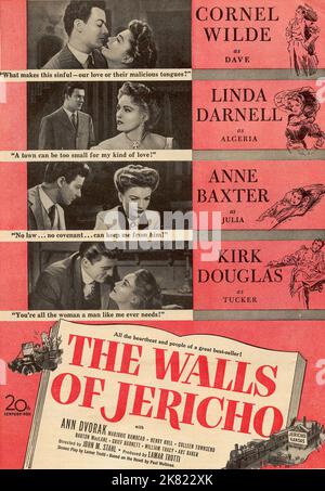 Cornel Wilde, Linda Darnell, Anne Baxter & Kirk Douglas film Poster film: The Walls of Jericho (USA 1948) Directeur : John M. Stahl 04 août 1948 **AVERTISSEMENT** cette photographie est à usage éditorial exclusif et est le droit d'auteur de 20th CENTURY FOX et/ou le photographe assigné par la Société du film ou de la production et ne peut être reproduite que par des publications dans le cadre de la promotion du film ci-dessus. Un crédit obligatoire à 20th CENTURY FOX est requis. Le photographe doit également être crédité lorsqu'il est connu. Aucune utilisation commerciale ne peut être accordée sans l'autorisation écrite de la Société du film. Banque D'Images