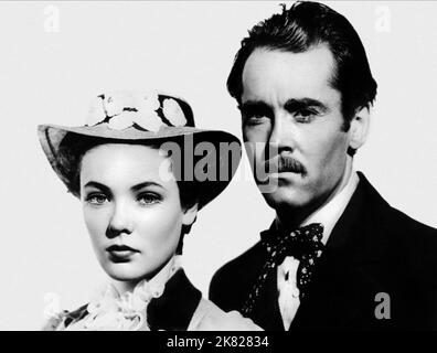 Gene Tierney & Henry Fonda film: The Return of Frank James (USA 1940) personnages: Eleanor Stone, Frank James aka Ben Woodson Directeur: Fritz Lang 10 août 1940 **AVERTISSEMENT** cette photographie est à usage éditorial exclusif et est le droit d'auteur de 20th CENTURY FOX et/ou le photographe assigné par la Société de film ou de production et ne peut être reproduite que par des publications dans le cadre de la promotion du film ci-dessus. Un crédit obligatoire à 20th CENTURY FOX est requis. Le photographe doit également être crédité lorsqu'il est connu. Aucune utilisation commerciale ne peut être accordée sans l'autorisation écrite du film Banque D'Images