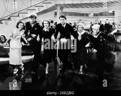 Frances Langford, Buddy Ebsen, Eleanor Powell, James Stewart, una Merkel & Sid Silvers film: Born to Dance (1936) personnages: 'Peppy' Turner, 'Mush' Tracy, Nora Paige, Ted Barker, Jenny Saks, 'Gunny' Sacks Directeur: Roy Del Ruth 01 mai 1936 **AVERTISSEMENT** cette photographie est à usage éditorial seulement et est le copyright de MGM et/ou le photographe assigné par la Société du film ou de la production et ne peut être reproduite que par des publications dans le cadre de la promotion du film ci-dessus. Un crédit obligatoire pour MGM est requis. Le photographe doit également être crédité lorsqu'il est connu. Aucune utilisation commerciale c Banque D'Images