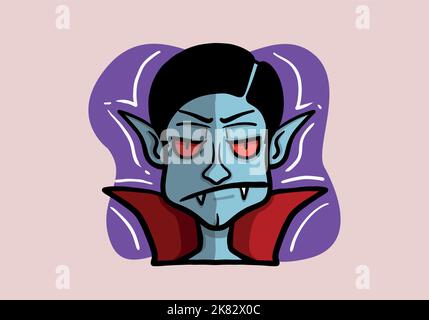 Personnage de dessin animé vectoriel vampire dessiné à la main. EPS10 illustration Illustration de Vecteur