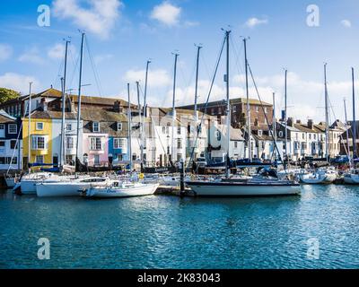 Le port de Weymouth à Dorset. Banque D'Images