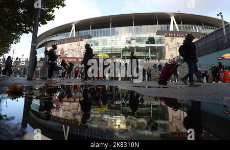 Londres, Royaume-Uni. 20th octobre 2022. Une vue générale à l'extérieur du stade avant le match de l'UEFA Europa League au stade Emirates de Londres. Crédit photo à lire: Paul Terry / Sportimage crédit: Sportimage / Alay Live News Banque D'Images