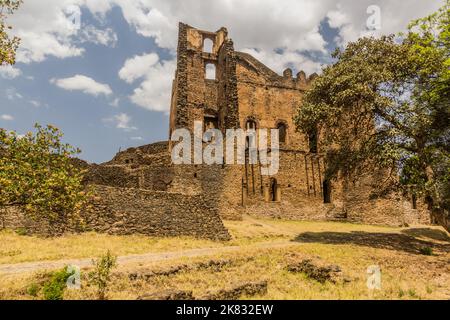 Palais d'Iyasu I dans l'enceinte royale de Gondar, en Éthiopie Banque D'Images