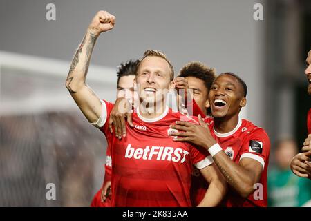 Anvers, Belgique. 20th octobre 2022. Le Ritchie de Laet d'Anvers célèbre après avoir obtenu son score lors d'un match de football entre le Royal Antwerp FC et LE KV Oostende, le jeudi 20 octobre 2022 à Anvers, le 13 e jour de la première division du championnat belge de la « Jupiler Pro League » 2022-2023. Credit: Belga News Agency/Alay Live News Banque D'Images