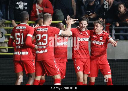 Anvers, Belgique. 20th octobre 2022. Le Jurgen Peter Ekkelenkamp d'Anvers célèbre après avoir obtenu son score lors d'un match de football entre le Royal Antwerp FC et LE KV Oostende, le jeudi 20 octobre 2022 à Anvers, le 13 e jour de la première division du championnat belge de la « Jupiler Pro League » en 2022-2023. Credit: Belga News Agency/Alay Live News Banque D'Images