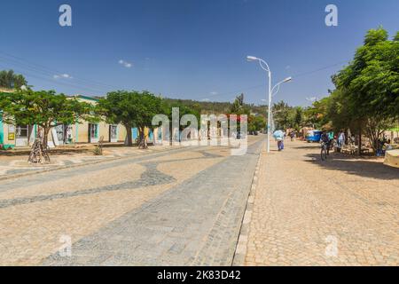 AXUM, ETHIOPIE - 19 MARS 2019 : vue sur une rue à Axum, Ethiopie Banque D'Images