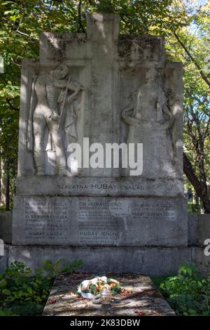 Tombe du cimetière de Kerepesi, Budapest, Hongrie Banque D'Images
