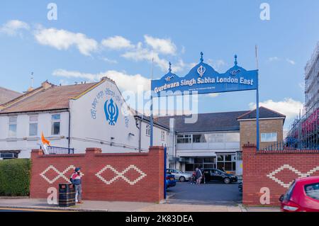 Gurdwara Singh Sabha London East, Barking Banque D'Images