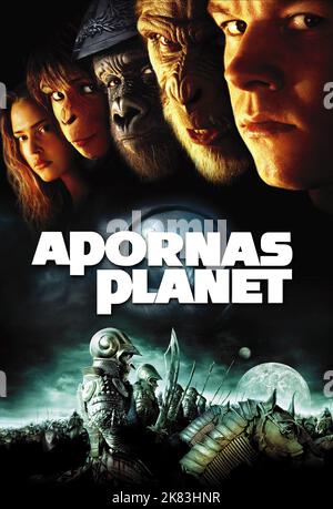 Estella Warren, Helena Bonham carter, Michael Clarke Duncan, Tim Roth & Mark Wahlberg film Poster film: Planet of the Apes (USA 2001) Directeur : Tim Burton 26 juillet 2001 **AVERTISSEMENT** cette photographie est à usage éditorial exclusif et est le droit d'auteur de 20th CENTURY FOX et/ou le photographe assigné par la Société de film ou de production et ne peut être reproduite que par des publications dans le cadre de la promotion du film ci-dessus. Un crédit obligatoire à 20th CENTURY FOX est requis. Le photographe doit également être crédité lorsqu'il est connu. Aucune utilisation commerciale ne peut être accordée sans autorisation écrite de Banque D'Images