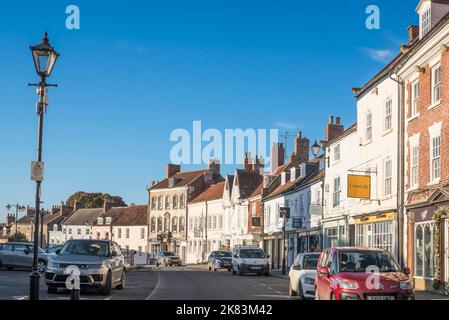 Bâtiments de Market Street, centre-ville de Malton, North Yorkshire, Angleterre, Royaume-Uni Banque D'Images