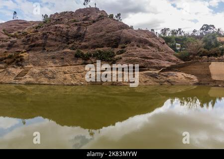 Salle de bain de la reine de Sheba à Axum, en Éthiopie Banque D'Images