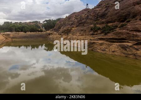 Salle de bain de la reine de Sheba à Axum, en Éthiopie Banque D'Images