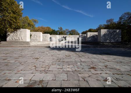 Mouvement ouvrier Mausolée Fiumei út cimetière - Kerepesi cimetière - Pest Budapest, Hongrie Banque D'Images