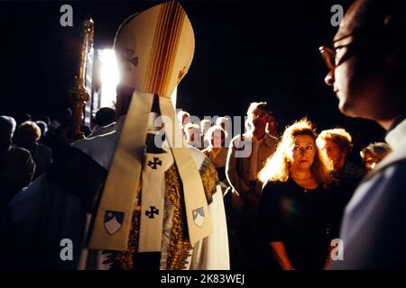 Mgr André Balland, archevêque de Lyon, France, 1995 Banque D'Images