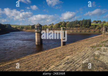 17.10.2022 Haworth, West Yorkshire, Royaume-Uni réservoir de Lower Lane près de Haworth, dans le West Yorkshire Banque D'Images