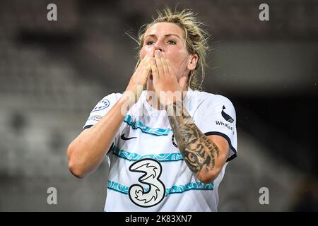 Paris, France. 20th octobre 2022. 20 octobre 2022, Paris, France : Millie BRIGHT de Chelsea célèbre son but lors du groupe de la Ligue des champions de l'UEFA Un match entre Paris Saint-Germain et le FC Chelsea au stade Jean-Bouin sur 20 octobre 2022 à Paris, France. (Credit image: © Matthieu Mirville/ZUMA Press Wire) Credit: ZUMA Press, Inc./Alamy Live News Banque D'Images