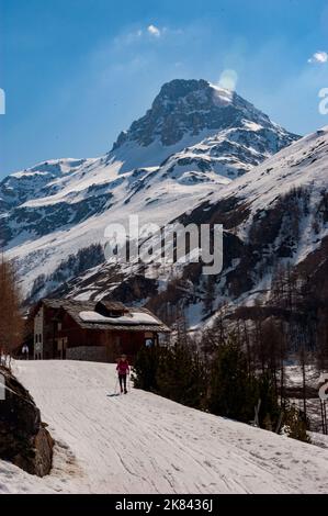 Val d'Isère, espace Kiilly, Savoie, France Banque D'Images