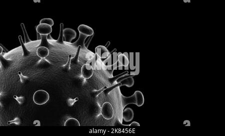 Virus de la grippe H1N1. Grippe porcine. 3d illustration. Banque D'Images