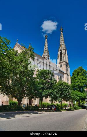 Église évangélique dans le centre de Baden Baden. Banque D'Images