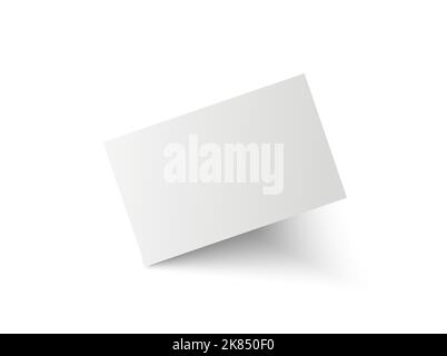 Carte de visite vierge. Modèle de bon de réduction. Cartes-cadeaux vides. Maquette vectoriel réaliste Illustration de Vecteur