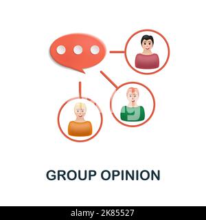 Icône d'opinion de groupe. 3d illustration de la collecte de commentaires. Creative Group opinion 3D icône pour la conception de sites Web, les modèles, les infographies et plus encore Illustration de Vecteur