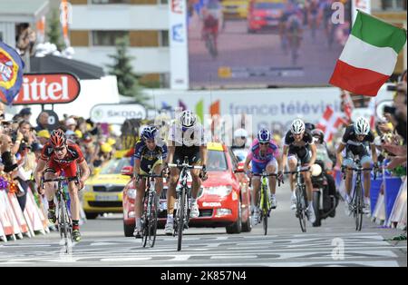 Cadel Evans de BMC Racing Team termine 5th Banque D'Images