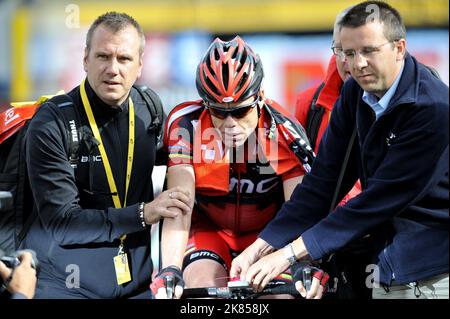 Cadel Evans de BMC Racing Team termine 5th Banque D'Images