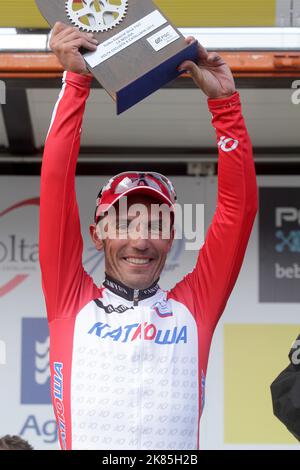 Joaquim Rodriguez de Katusha remporte la phase 3 de la Volta Ciclista a Catalunya 2014 en Espagne Banyoles - la Molina Banque D'Images