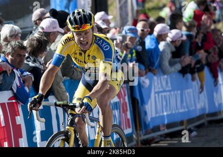 Nicolas Roche (IRL) Tinkoff-Saxo pendant la phase 20 du Giro d'italia 2014 Banque D'Images