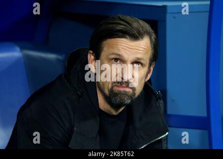 Saint-Pétersbourg, Russie. 20th octobre 2022. Sergei Semak, entraîneur en chef de Zenit vu lors du match de football de la coupe russe 2022/2023 entre Zenit Saint-Pétersbourg et Krylia Sovetov Samara à Gazprom Arena. Score final; Zenit 2:1 Krylia Sovetov. Crédit : SOPA Images Limited/Alamy Live News Banque D'Images