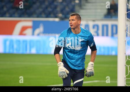 Saint-Pétersbourg, Russie. 20th octobre 2022. Mikhail Kerzhakov (No.41) de Zenit vu lors du match de football de la coupe russe 2022/2023 entre Zenit Saint-Pétersbourg et Krylia Sovetov Samara à Gazprom Arena. Score final; Zenit 2:1 Krylia Sovetov. Crédit : SOPA Images Limited/Alamy Live News Banque D'Images