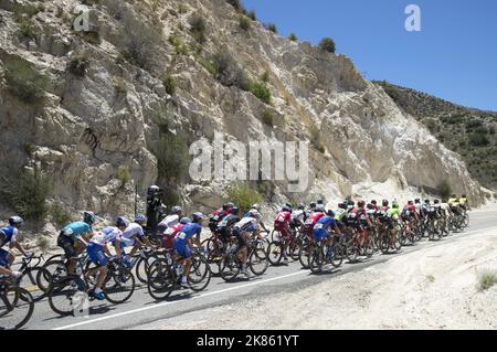 Des promenades en peloton dans le paysage désertique près de Palmdale, CA. Étape 7, visite d'Amgen en Californie, Pasadena, CA 20 mai 2017 Banque D'Images