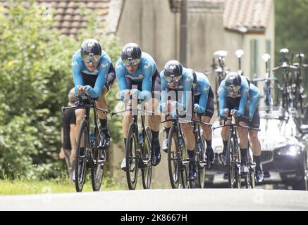 Critérium du Dauphine 2018 - phase 3 - Pont-de-Vaux à Louhans-Châteaurenaud. Banque D'Images