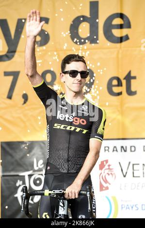 L'équipe Adam Yates de la Grande-Bretagne Mitchelton Scott Banque D'Images