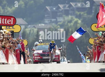 Julian Alaphippe, pour les étages Team Quick Step, remporte la scène Banque D'Images
